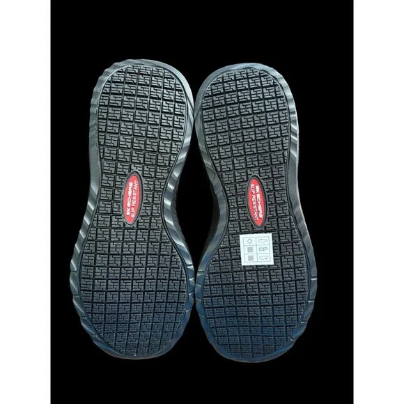 Skechers Work Emma Knit Slip Resistant Shoes Womens 7 Black Memory Foam 108284 - Picture 10 of 14